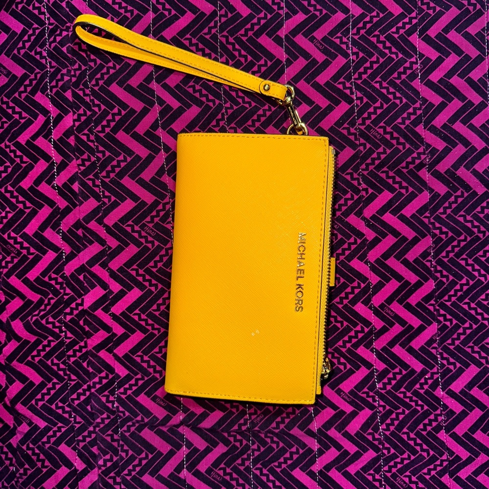 Yellow Michael Kors Wallet